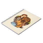 Cute Puppy with Heart Sunglasses Notizblock (Linke Seite)