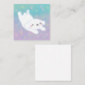 Cute Puppy with Pastel Flowers Mitteilungskarte (Vorne/Hinten)