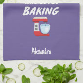 Cute Purple Baking Gift For Kids Little Girl Baker Geschirrtuch (Gefaltet)