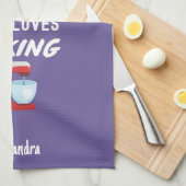 Cute Purple Baking Gift For Kids Little Girl Baker Geschirrtuch (Viertel Falte)