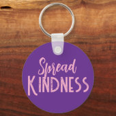Cute Purple & Black Spread Kindness Key Chain Schlüsselanhänger (Vorderseite)
