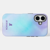 Cute Purple Blue Ombre Personalized Name  Case-Mate iPhone Hülle (Rückseite (Horizontal))