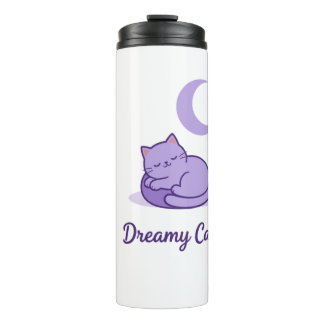 Cute Purple Cat Moon Travel Mug Gift Thermosbecher