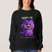 Cute Purple Cat | Trust Me I'm a Nice Creature Sweatshirt (Vorderseite)