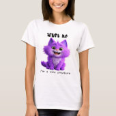 Cute Purple Cat | Trust Me I'm a Nice Creature T-Shirt (Vorderseite)
