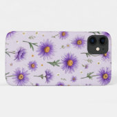 Cute Purple Daisies Floral Aesthetic Phone Case (Rückseite (Horizontal))
