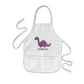 Cute Purple Dinosaur Personalized Kinderschürze (Vorne)