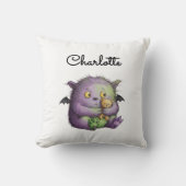 Cute Purple Green Fluffy Monster Buddy Kissen (Vorderseite)