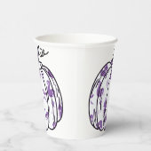 Cute Purple Halloween Icons in Pumpkin Pappbecher (Rechts)