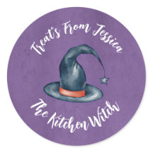 Cute Purple Kitchen Witch Halloween Baking Treats