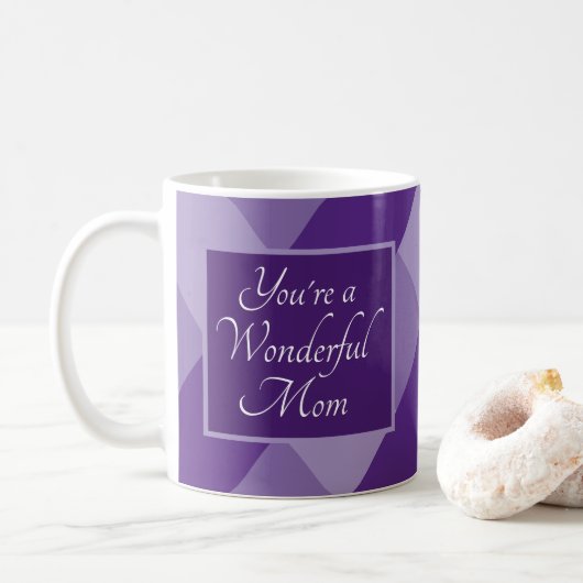 Cute Purple Message for Mom Mother's Day Kaffeetasse (Mit Donut)