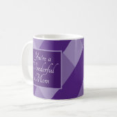 Cute Purple Message for Mom Mother's Day Kaffeetasse (Vorderseite Links)