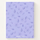 Cute purple Notebook with initials  Notizblock (Rückseite)