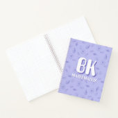 Cute purple Notebook with initials  Notizblock (Innenseite)