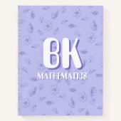 Cute purple Notebook with initials  Notizblock (Vorderseite)