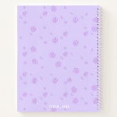 Cute purple Notebook with initials  Notizblock (Rückseite)