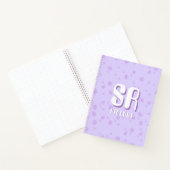 Cute purple Notebook with initials  Notizblock (Innenseite)