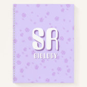 Cute purple Notebook with initials  Notizblock (Vorderseite)