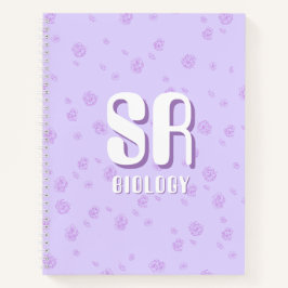 Cute purple Notebook with initials  Notizblock