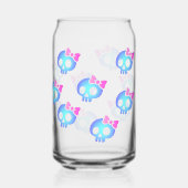 Cute Purple Skull Planner Dosenglas (Rückseite)