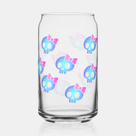 Cute Purple Skull Planner Dosenglas (Rückseite)