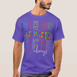 Cute Puzzle Piece Kindness Autism Awareness Month  T-Shirt