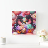 Cute Quadratische Wanduhr (Zuhause)