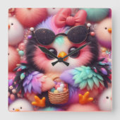 Cute Quadratische Wanduhr (Vorderseite)