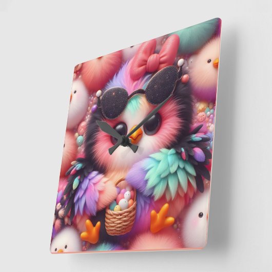 Cute Quadratische Wanduhr (Winkel)