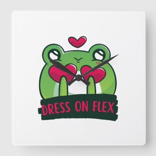 Cute Quadratische Wanduhr (Vorderseite)