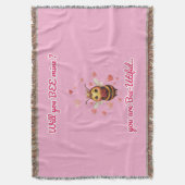 cute queen bee valentine decke (Vorderseite Vertikal)
