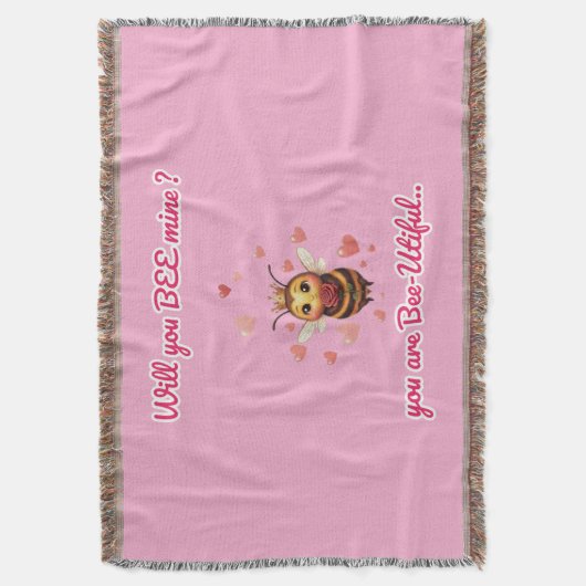 cute queen bee valentine  decke (Vorderseite Vertikal)