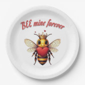 cute queen bee valentine pappteller (Vorderseite)