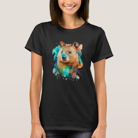 Cute Quokka for kangaroo Colorful pop T-Shirt (Vorderseite)