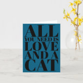 Cute Quote All You Need Is Love And A Cat Karte (Gelbe Blume)