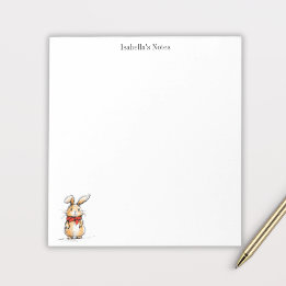 Cute Rabbit Bunny Illustration Personalized Notizblock