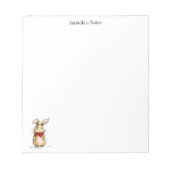 Cute Rabbit Bunny Illustration Personalized Notizblock (Vorderseite)