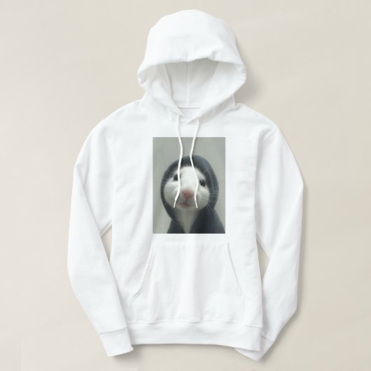 Cute Rabbit Face Pullover Hoodie (Design vorne)