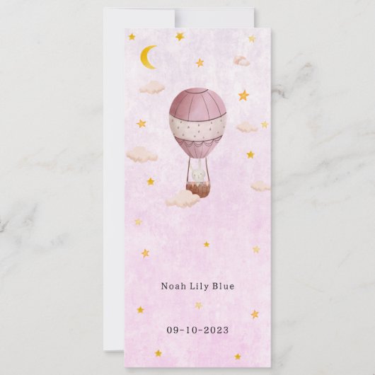 Cute Rabbit In Magical Night With Moon And Stars (Vorderseite)