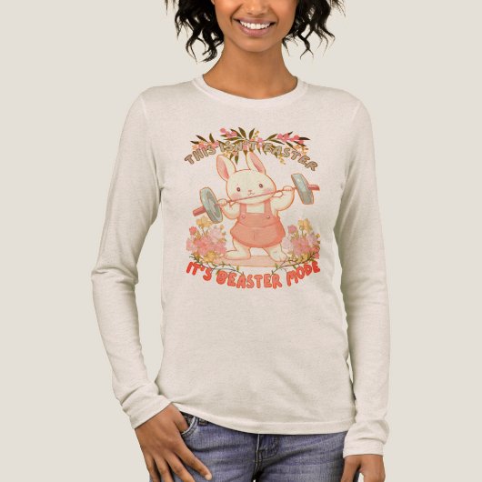 Cute Rabbit Lifter  Tri-Blend Shirt (Vorderseite)