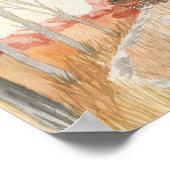 Cute Rabbit on A Bike With A Balloon Nursery Poster (Ecke)