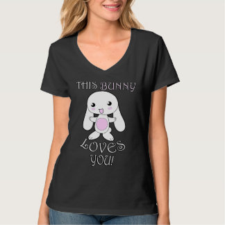Cute Rabbit  , Quote This Bunny Loves You Easter T-Shirt