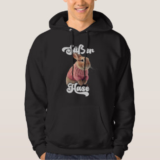 Cute Rabbit Retro Winter Ski Rabbit Hoodie