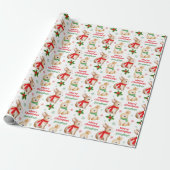 Cute Rabbit Winter Scarf Holidays Christmas Geschenkpapier (Ungerollt)
