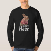 Cute Rabbit Winter Ski Rabbit T-Shirt (Vorderseite)