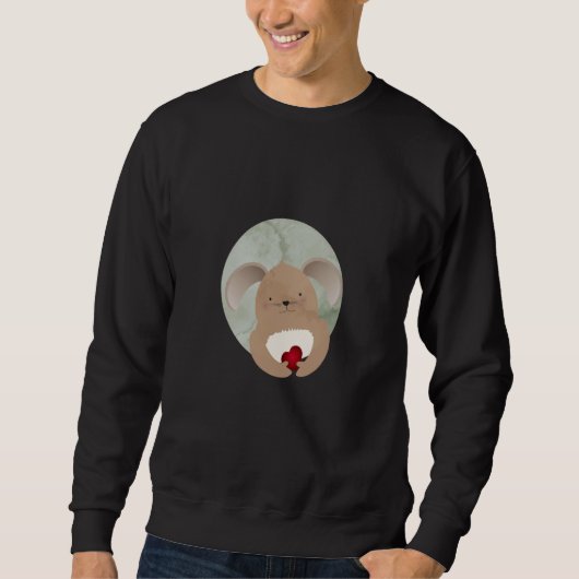 Cute rabbit with a heart for Valentine's Day Sweatshirt (Vorderseite)