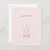 Cute Rabbit With Flowers Baby Girl Daughter Postkarte (Vorne/Hinten)