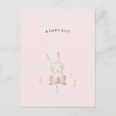 Cute Rabbit With Flowers Baby Girl Daughter Postkarte (Vorderseite)