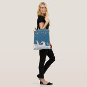 Cute Rabbits Lantern Parade Through Snow Christmas Tasche (Am Model)