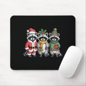Cute Raccoon Christmas Funny Holiday Santa Claus A Mousepad (Mit Mouse)